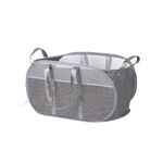 Large Collapsible Laundry Basket Folding Washing Basket Pop Up Foldable Laundry Hamper Space Saving Dirty Clothes Storage Basket Grey