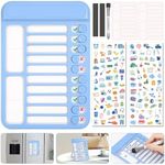 Audab Dry Erase Chore Chart for Kids, Magnetic Whiteboard Checklist Board, Chore Checklist Slider to Do List Board, Daily Routine Chart Schedule Board Task Tracker for Home Refrigerator, Wall, Desk