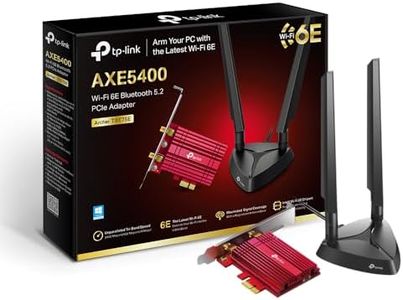 TP-Link AXE5400 Tri-Band Wi-Fi 6E Bluetooth 5.2 PCI Express Adapter with Two Antennas, Intel Wi-Fi 6E Chipset, Magnetized Antenna Base, Low-Profile Bracket Included, WPA 3 (Archer TXE75E) (UK Version)