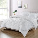 Day care - 500 GSM Diamond Stitch Premium Soft Hotel Quality-Down Alternative Comforter (90" x 90" Inches/228cm x 228cm) - Comforter for Queen Size Bed|White