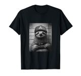 Sloth Flag Photo - Sloth Mugshot Not Fast Not Furious T-Shirt