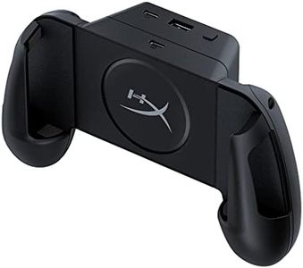 HyperX ChargePlay Clutch Mobile – Poignées de Manette avec Chargeur sans Fil certifié Qi pour téléphones Mobiles, Batterie Amovible, Compatibles avec Les téléphones Android ou Les iPhones à Charge Qi