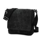 David King & Co. Vertical Simple Messenger (Distressed), Black, Checked, Medium