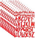 520pcs Letters Stickers, 10 Sheets Vinyl Scrapbook Sticky Letter Decals Self-Adhesive 2 Inch Capital & 1 Inch Lowercase Alphabet Stick on Decoration for Craft Mailboxes (Red)