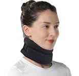 Willcom Neck Brace -Foam Cervical Collar - Soft Neck Support Relieves Pain & Pressure in Spine - Wraps Aligns Stabilizes Vertebrae - Can Be Used During Sleep (Comfort, Black, Medium)