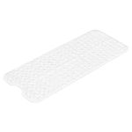 Navaris Non Slip Bathtub Mat - Long Anti-Slip Bath Mat for Bathtubs, Shower, Spa - Large PVC Bathmat with Suction Cups - 100 x 41 cm, Transparent