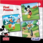 Frank Disney Mickey Mouse & Friends First Puzzles - A Set of 3 Jigsaw Puzzle for Kids Above 3+ Years - Fun & Challenging Brain Booster Games - for Focus and Memory - 13701