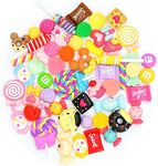 Kawaii Nail Charms, 50 Pcs Slime Charms Bulk, Candy Charms for Acrylic Nails, Cute Flatback Resin Charms for DIY Crafts Making, Ornament Scrapbooking