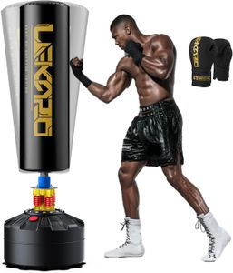 LEKÄRO Free Standing Punch Bag – Gold & Black