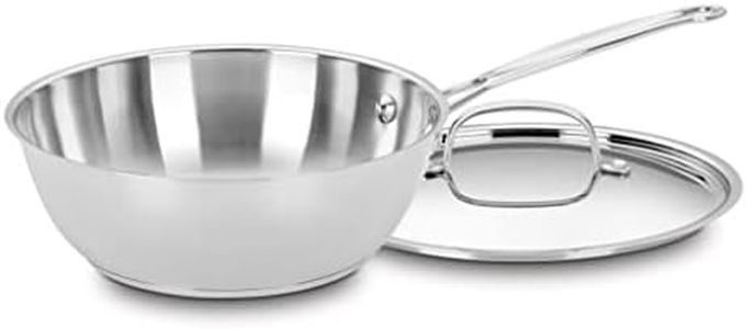 Cuisinart 735-24 Classic Stainless 3-Quart Chef's Pan with Cover Cookware-Collection, Stainless Steel