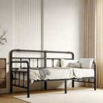 FDLOGW Twin Daybed Frame, Mordern Day Bed Frame Twin Size with Headboard, Metal Platform Sofa Bed for Bedroom Living Room, Heavy Duty, Easy Assembly