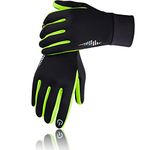 SIMARI Kids Gloves Winter Thermal Gloves for Kids Touchscreen Anti-Slip Gloves for Cycling Running Netball Hockey Football Rugby Biking Skiing Outdoor Boys Girls 3-15 Years SMRG106 (Lime XL)