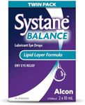 Systane Balance, Lubricant Eye Drops for Dry Eyes, Evaporation Protection Dry Eye Drops, Eye Drops for MGD, Meibomian Gland Dysfunction - 2x10 mL