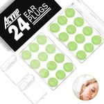 Ear Plugs Silicone Earplugs - 24 Pcs - ACVVIP Soft Reusable Noise Canceling Earplugs with Carrying Boxes for Sleeping, Airplanes and Traveling - Green