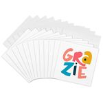 3dRose Greeting Cards - Grazie Thank You Greeting Gift - 12 Pack - Rosette - Greetings