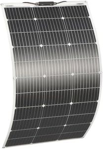 100W Solar Panel 18V Flexible Solar Module Monocrystalline Solar Charger for Off-Grid System/Island System/Portable Power Plant/Battery/Boat/Car/Roof/Camping Outdoor/Charging/Garden