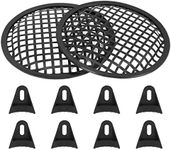 X AUTOHAUX 2pcs 6.5" Black Car Audio Speaker Cover Metal Mesh Subwoofer Grill Horn Guard