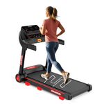Sparnod Fitness STH-1140 Treadmill for Home Use, 4 HP Peak Motor, 1–14 km/h Speed, Foldable with Bluetooth Speaker & Multi-LED Display, Manual Incline, 12 Preset Programs, Max User Weight 90 kg