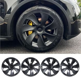 Tesla Wheel Covers Model Y 19 Inch 2020-2024 Full Fit Hubcaps with Left-Right Aero Symmetry, Reduced Wind Drag, Includes Tire Repair Kit Tesla Model Y Accessories