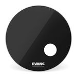 Evans EQ3 Resonant Black Bass Drum Head, 22 Inch,BD22RB