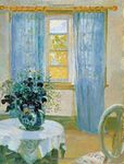 Notebook,Journal, Composition Book: Interior with clematis Anna Ancher 1913