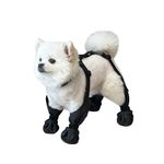 NAMSAN Dog Boots Suspenders Adjustable Doggy Rain Boots Outdoor Dog Shoes Paw Protectors Anti-Slip Waterproof Puppy Suspender Boots Summer/Winter Walking Hiking, Small