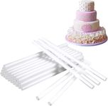 Bake House Cake Dowels for Tiered Cake- 32 Pcs Plastic Cake Dowels, Reusable Cake Supports, White Cake Rods for Tiered Cake and Making Pack Off 32