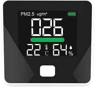 PM2.5 Air Quality Monitor Indoor - Dienmern Indoor Air Quality Monitor Tester, Indoor Air Pollution Meter, PM2.5 Sensor Detector, Temperature and Humidity, PM2.5 Real-Time