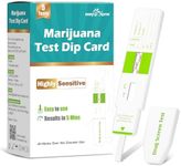 Easy@Home Marijuana Test Dip Card: Drug THC Urine Strips Kit for At Home Detox 50ng/mL Cutoff Level Over The Counter Use- Instant Testing Result in 5 Minutes - # EDTH-115 Pack of 5