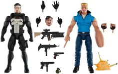 Marvel Legends Series Punisher and Bushwacker, Comics Collectible 6-Inch Action Figures