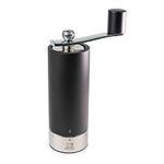 Peugeot - Isen Manual Pepper Mill wuth Crank Handle, Beechwood, Black and Stainless Steel, 18 cm