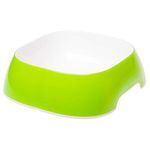 Ferplast Glam Dog Bowls - Fashionable, Non-Slip Plastic Dog Food Bowl and Dog Water Bowl, Easy to Clean, 1,2 Liter, Green