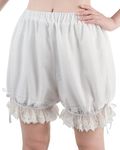 NSPSTT Women Bloomers Victorian Edwardian Bloomers Lace Drawstring Shorts Pantaloons Panty Pumpkin Pants Pajama Pants Underwear, XXL/3XL