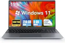 15.6'' Laptop 8GB DDR4 256GB SSD, Quad-Core Intel Celeron N5095 Processors, Windows 11 1366P IPS FHD Display Laptop Computer,Numeric Keypad USB 3.0, Bluetooth 4.2, 2.4/5G WiFi