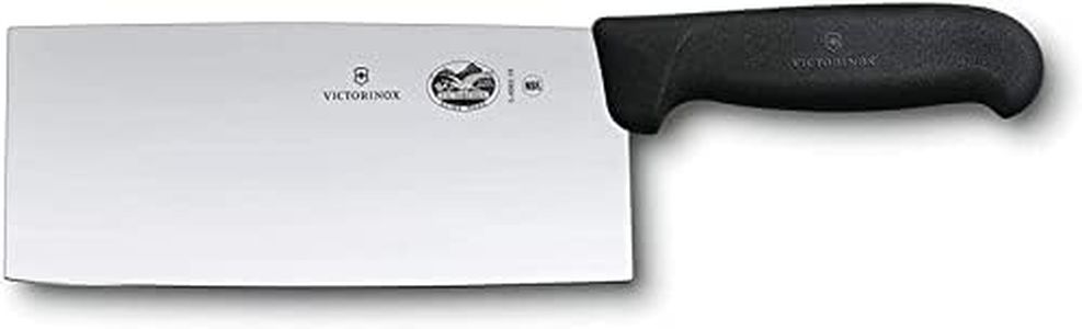 Victorinox Fibrox Chinese Chefs Knife, Black, 5.4063.18