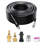 Monave 10m Drain Rods Flexible for Pressure Washer DCH01 Drain Cleaning Kit Compatible with Karcher Lavor Bosch Pressure Washer, Pressure Washer Accessories