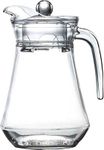 COOZICO Glass Water Jug with Lid Glass Pitcher Hot Water Jug Milk Carafe Glass Water Jug for Dining Table 1400 ml