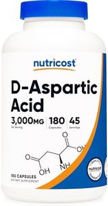 Nutricost D-Aspartic Acid Capsules (180 Capsules) (3000mg Serving)