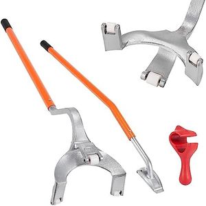 VEVOR Tire Mount Demount Tool, 571-622 mm Manual Steel Tire Changer Mount Demount Removal Tool, with Extra Bead Keeper, Tubeless Truck Bead Breaker, 3 PCS Tire Changing Tools, Orange