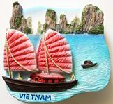 Halong Bay Vietnam Resin 3D Fridge Refrigerator Thai Magnet Hand Made Craft.