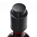 ELMWAY VinoLux Series Vacuum Wine Stopper – Reusable Wine Preserver with Date Marker & Silicone Seal, Fits Standard Bottles, Keeps Wine Fresh up to 7 Days – Black