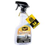 Meguiar's All Surface Interior Cleaner - Non greasy formula, Works on car plastic, vinyl, leather, rubber, carpet & upholstery, Pleasant Fragrance Removes tough dirt, stains, spills, 473ml