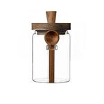 ANSQU Glass Jar with Wooden Lid & S