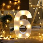 Guijiyi Number Light Sign Marquee Number Light Up Marquee 0-9 Digits Lights Sign for Night Light Standing for Home Party Bar Wedding Festival Birthday Decorations Xmas Gifts Decoration (6)