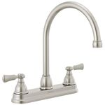 Peerless P2965LF-SS Elmhurst Two-Handle Kitchen Faucet with Twist Aerator Deck-Mount, Stainless