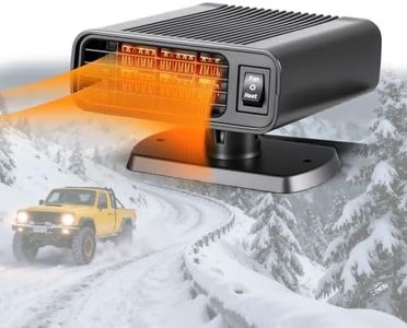 Katroiy Car Heater, 12V 150W Portable Car Heater Plug in Cigarette Lighter, Fast Heating Fan Car Windshield Defogger, 360 °Rotatable Windscreen Defogger Window Defroster for Car