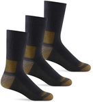 WANDER Merino Wool Socks Men 3 Pairs Cushioned Calf Boot Socks Moisturing Wicking Everyday Thermal Crew Socks