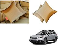 EXCHANGE CARTRENDING Cushion Set Beige Color for Car Subaru Outback & Home - Set of 2 Pcs