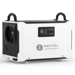 Moiswell 75L Commercial Dehumidifier with Drain Hose for Basements, Industry Water Damage Unit, Large Capacity, Compact, Portable, Auto Defrost, Memory Starting