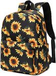 Sunflower School Backpack for Teens Girls, Womens College Bookbags Kids School Bags Laptop Backpacks